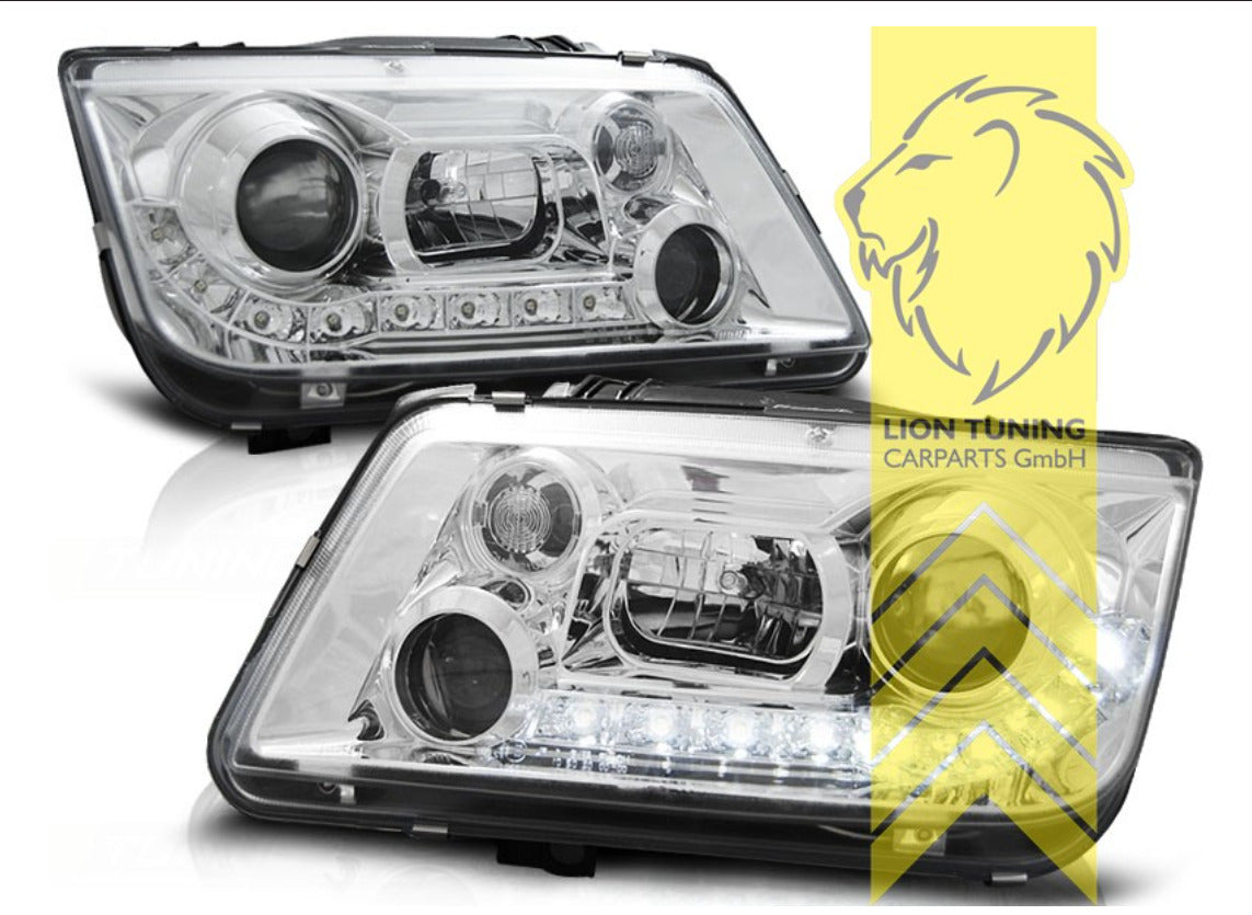 LT LED DRL Lightbar Halo Ring VW Bora Saloon Chrome 1J6 98-05 LHD