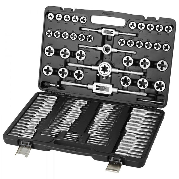 Tap & Die Set 110Pcs Metric Size M2 - M18 Bearing Steel Taps and Dies Threading