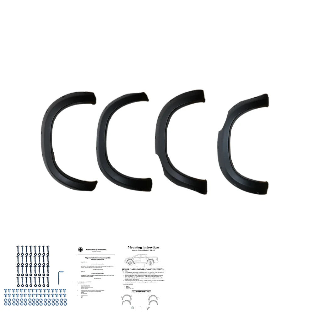 OW Fender Flares Wide Arch Kit Mercedes X Class W470 2017+ ABE TUV Black ABS