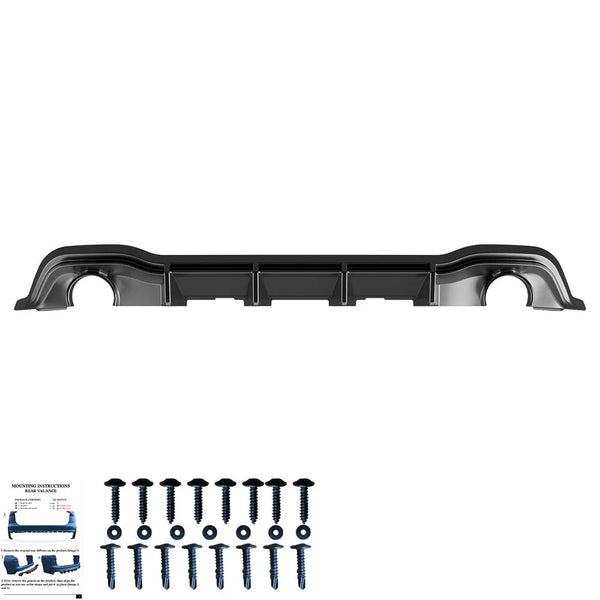 OW Rear Diffuser Valance VW Golf MK 8 GTI / R-Line 2020+ Gloss Black ABS