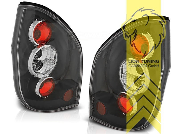 LT Pair Halogen Afterburner Rear lights Opel Zafira A black black & red LHD