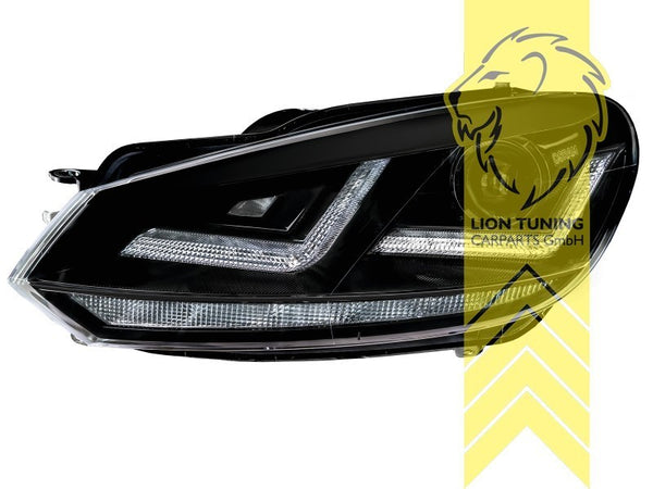 LT Pair OSRAM Bi Xenon LED DRL Headlights VW Golf 6 Limo Variant Cab black LHD