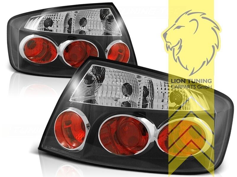 LT Pair Rear Lights Tail Lamps Peugeot 407 Sedan black 6D 04-10 LHD