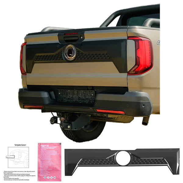 OW  Tailgate Cover Panel Armour VW Amarok 2022+ HD Body Styling Matte Black