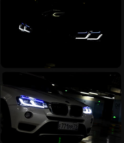 TYPY Pair LED DRL Lightbar Headlights Hid H7 X4 F26 LCI BMW X3 F25 10-17 LHD RHD