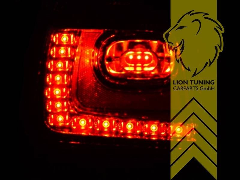 LT Pair LED Lightbar Rear Lights Tail VW Polo 9N 9N3 05-09 black smoke LHD