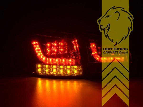 LT Pair LED DRL Lightbar REAR LIGHTS Tail VW Golf 6 red black smoke 08-13 LHD