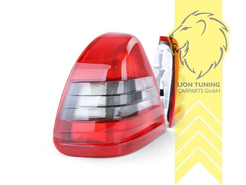 LT Pair Halogen Rear Lights Mercedes W202 C-Class 93-97 sedan red white LHD