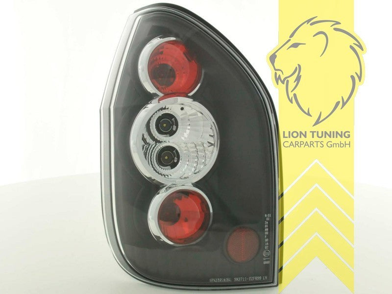 LT Pair Halogen Afterburner Rear lights Opel Zafira A black black & red LHD