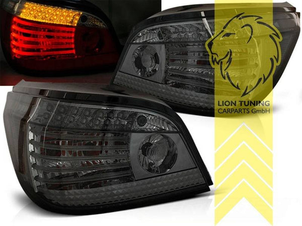 LT Set LED DRL Lightbar Rear Tail Lights Lamps BMW E60 03-07 black smoke LHD