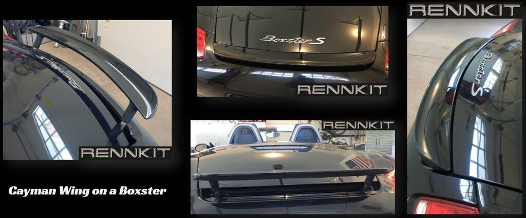 rennkit 987 987.1 Cayman & Boxster Rear Boot Spoiler Wing Height Extenders™