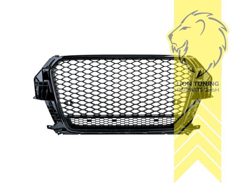 LT front bumper air intake radiator Grille Audi Q3 8U ABS Glossy black 11-15