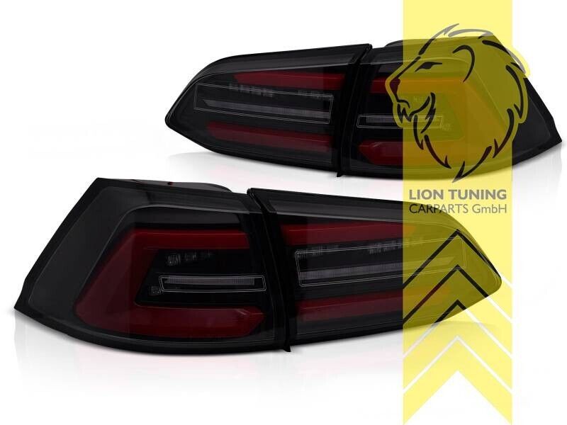 LT Set LED Lightbar REAR LIGHTS Tail Lamps VW Golf 7 MK7 Variant black smoke LHD