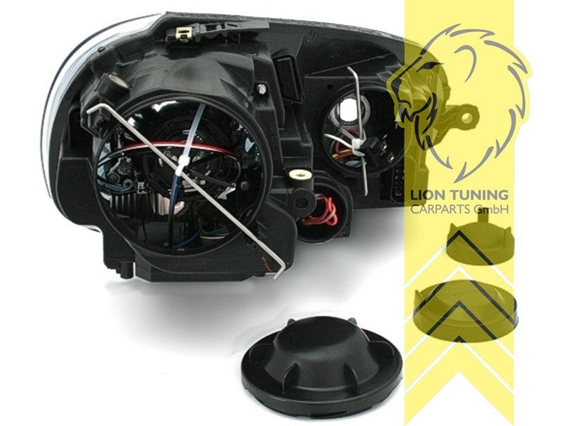 LT LED DRL Headlights VW Golf 5 Jetta 3 03-10 GTI optics black Bi XENON LHD