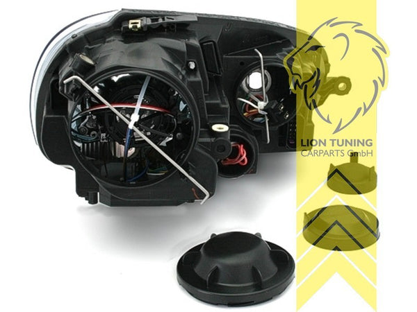 LT LED DRL Headlights VW Golf 5 Jetta 3 03-10 GTI optics black Bi XENON LHD
