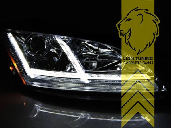 LT Pair LED Halo DRL Lightbar Headlights Audi TT 8J Coupe Cabriolet black LHD