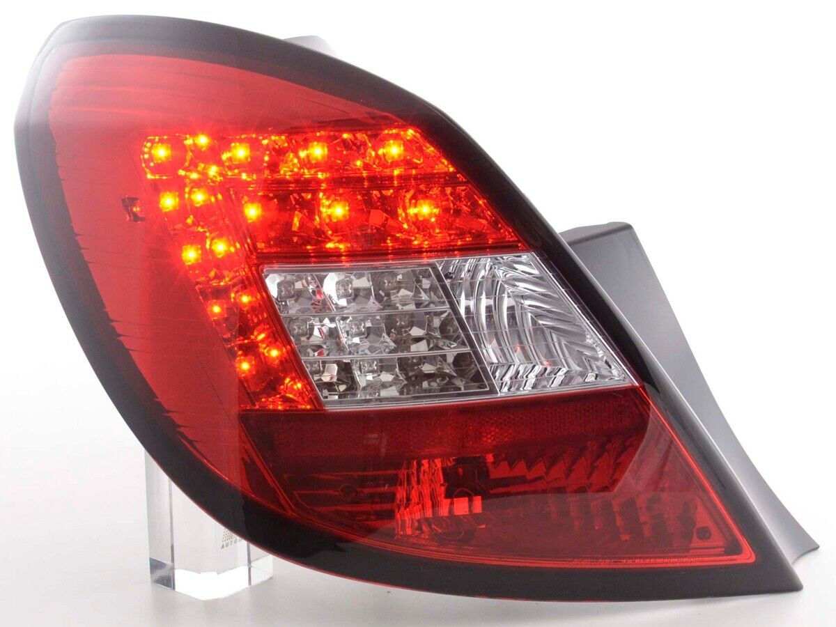 FK Pair LED Lightbar Rear Lights Opel Corsa D 5-door 06-10 red / clear LHD