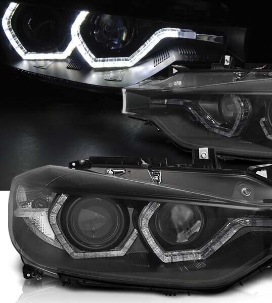 FK Pair LED DRL 3D Lightbar Headlights BMW 3 series F30 F31 12-14 XENON LHD