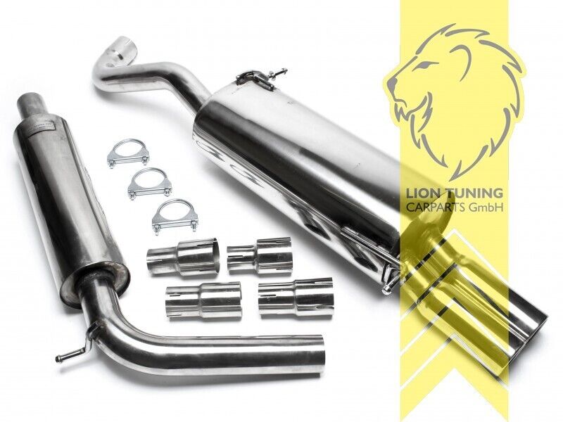 LT Stainless Steel Group A Sports Exhaust System Skoda Fabia 6Y 2x76mm