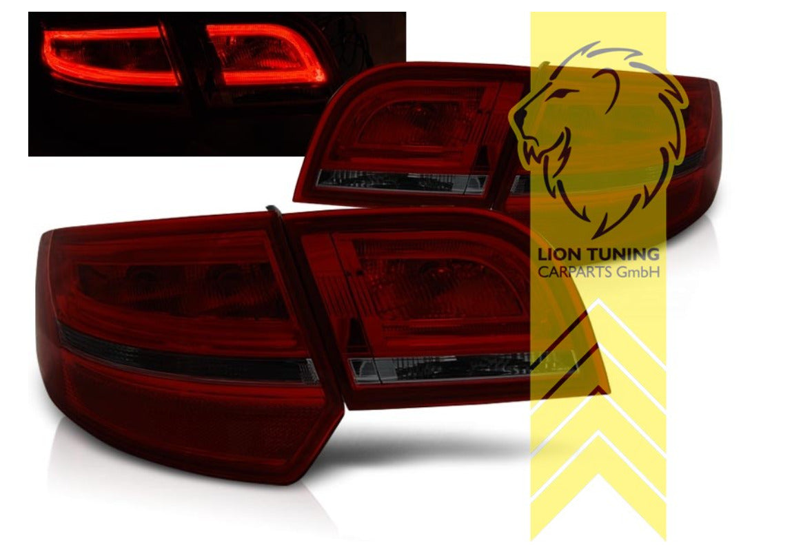 LT LED Lightbar Rear Lights Tail Lamps Audi A3 SB 8P 8PA 04-08 Red Smoke S3 LHD