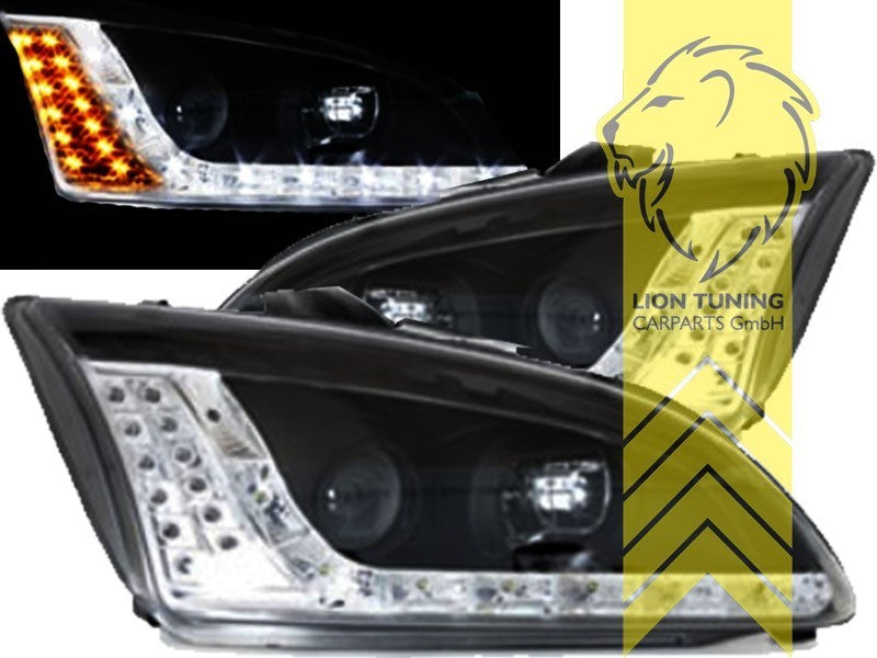 LT LED DRL Lightbar Projector Headlights Ford Focus 2 hatchb station wagon LHD