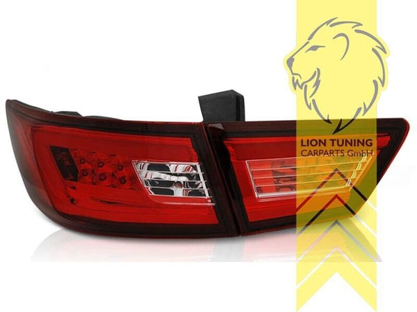 LT Pair LED Lightbar DRL Rear Lights Renault Clio 4 MK4 X98 12-16 red clear LHD