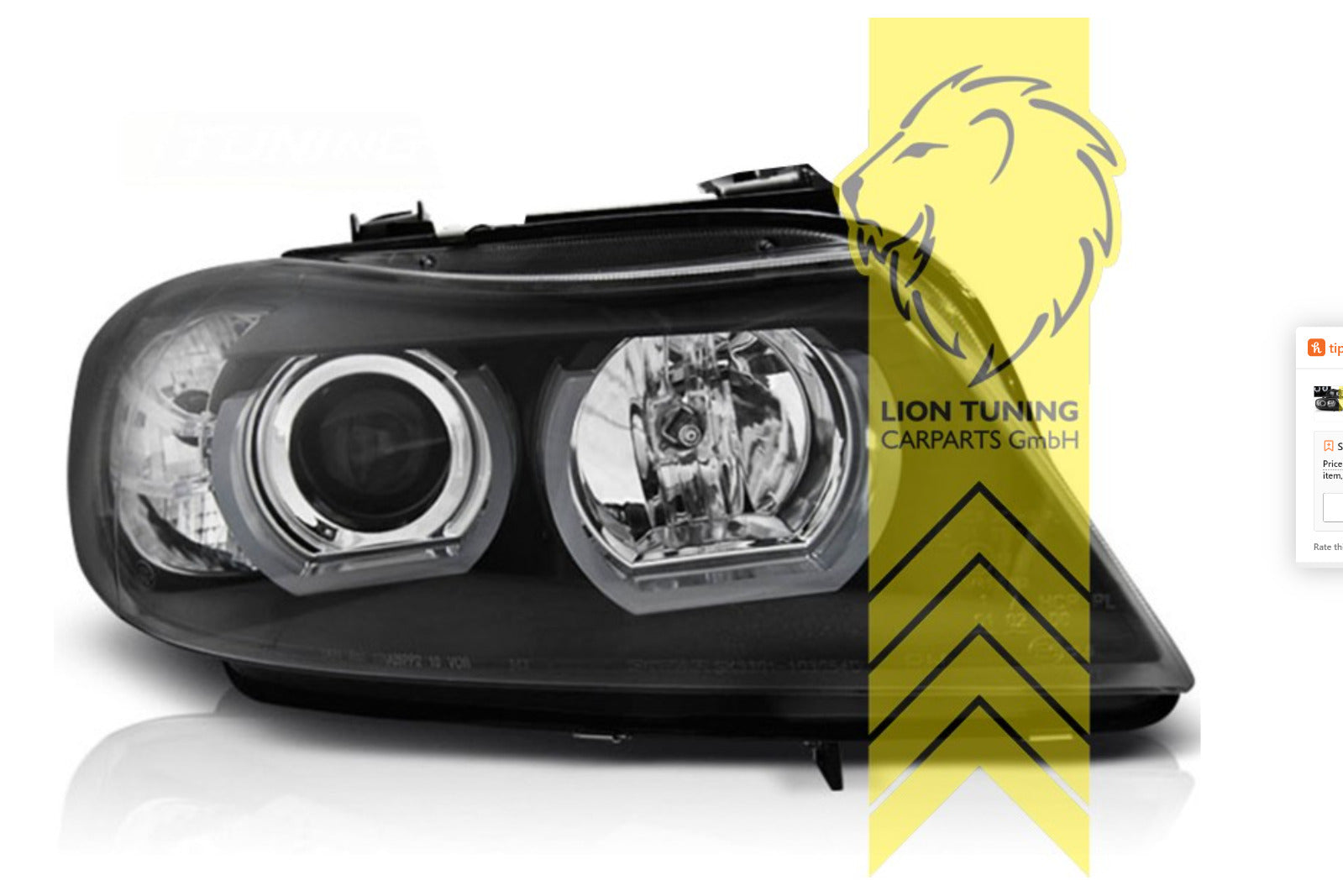 LT LED DRL H7 H1 3D Eye Halo Ring Headlights BMW E90 E91 Touring  05-08 LHD