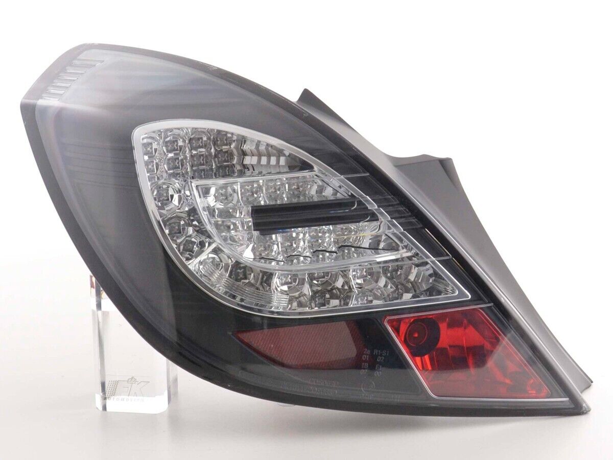 FK Pair LED Lightbar Rear Lights Opel Corsa D 3-door 06-10 black LHD