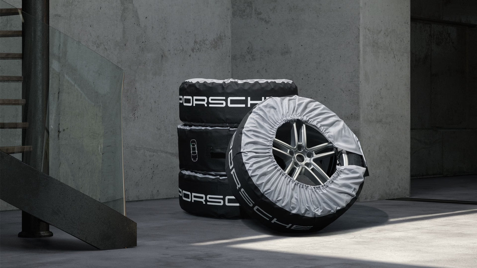 Genuine Porsche Tyre carry bags x4 Wheel Set - L or XXL Boxster Cayman 911 SUV