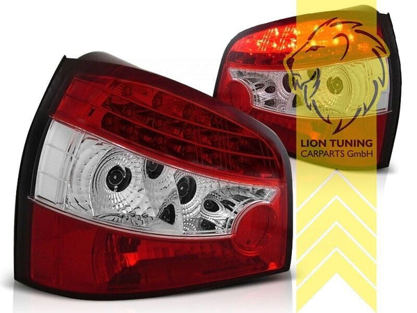 LT Pair LED Lightbar Rear Lights Tail Audi A3 8L 96-03 red white LHD