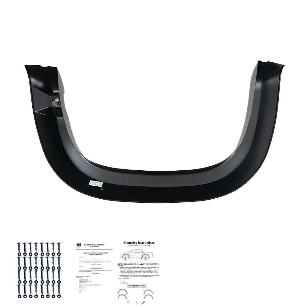 OW Fender Flares Wide Arch Extension Kit VW Amarok MK2 2022+ ABE TUV Black ABS