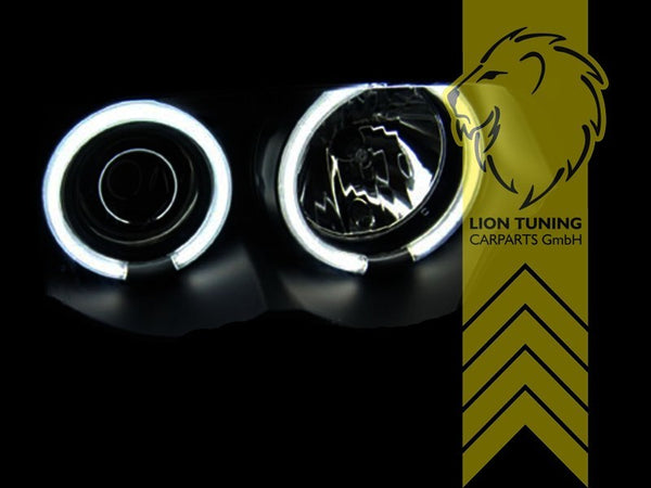 LT LED DRL Lightbar Halo Ring Headlights Audi A4 B5 8D Sedan Avant chrome LHD