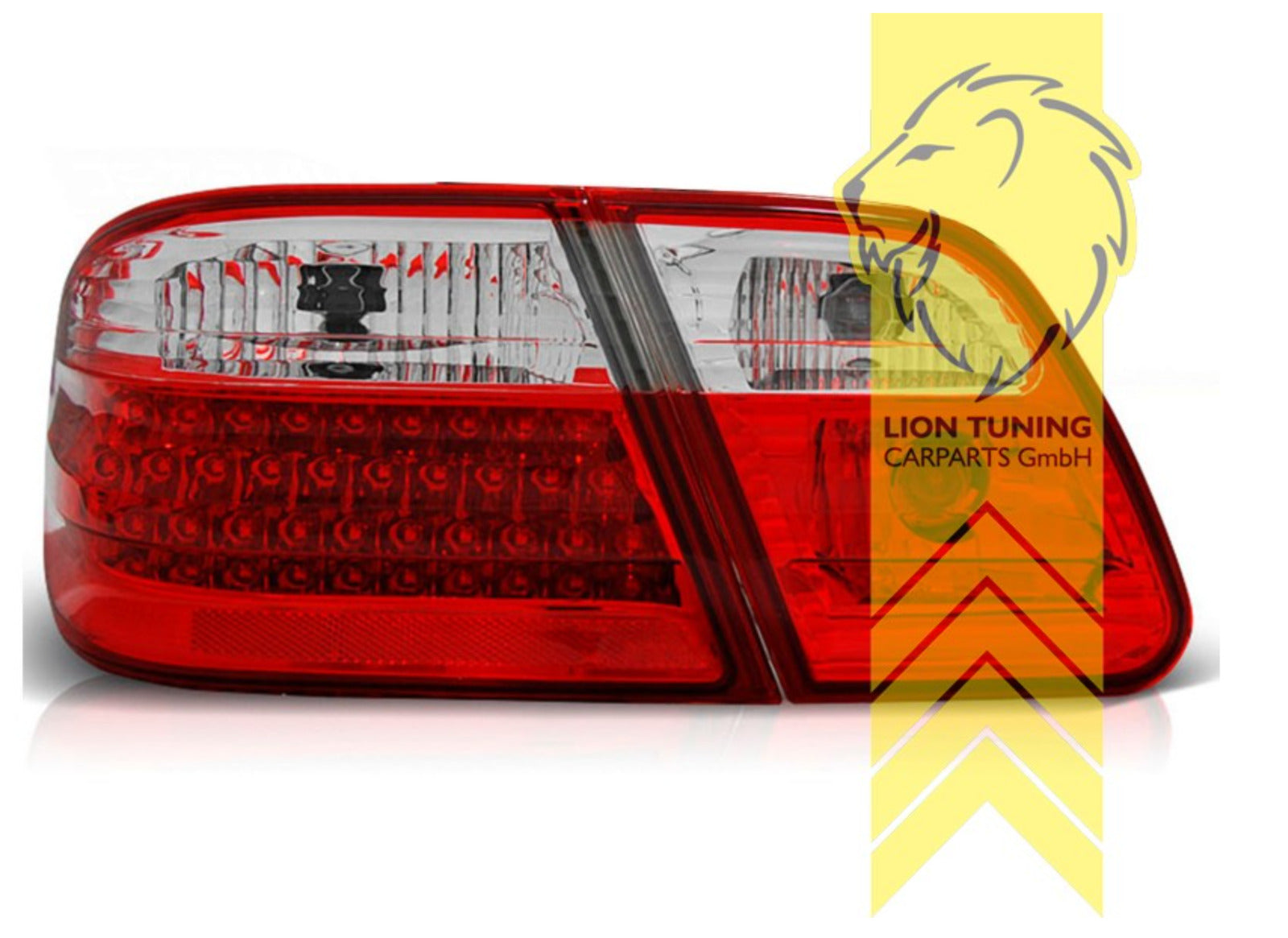 LT Pair LED Lightbar Rear Lights Mercedes W210 Saloon E-Class red white LHD