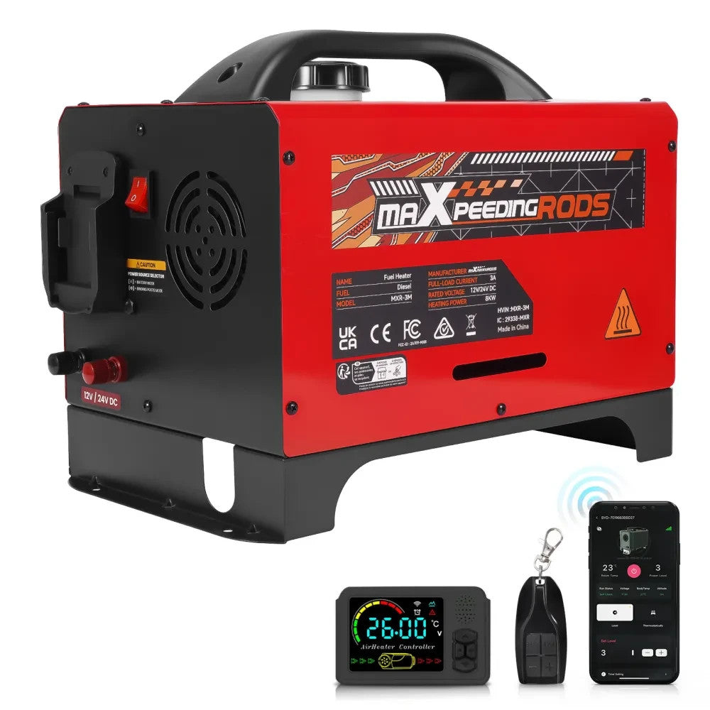 MXPR 8KW Air Diesel Heater App Remote Control Cars Truck Boats Wireless Startup