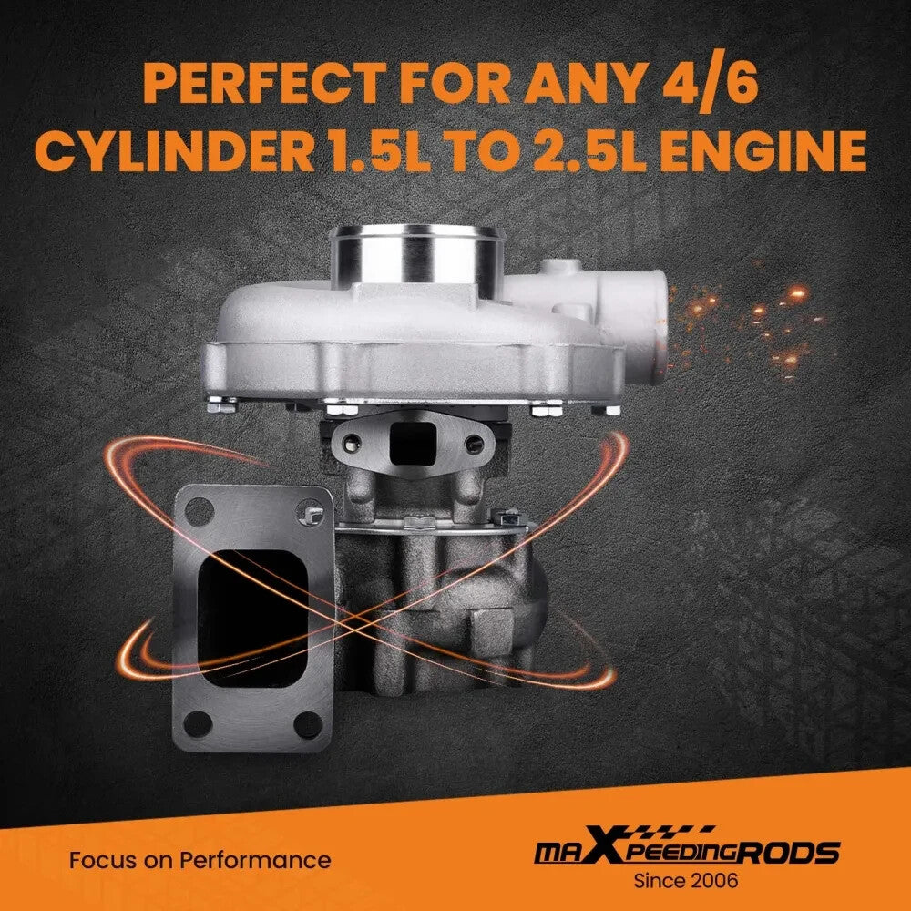 MXPR Universal Turbo Charger T3 T4 T04E Flange 5 bolts exhaust outlet turbocharg