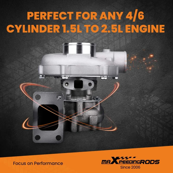 MXPR Universal Turbo Charger T3 T4 T04E Flange 5 bolts exhaust outlet turbocharg