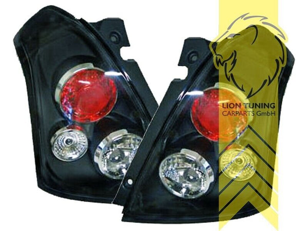 LT Pair Rear Lights Halogen Tail Lamps Suzuki Swift 3 MZ EZ red black LHD