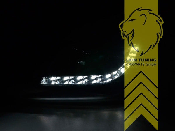 LT Pair LED DRL Lightbar Headlights VW Passat B5 3BG sedan Variant black LHD