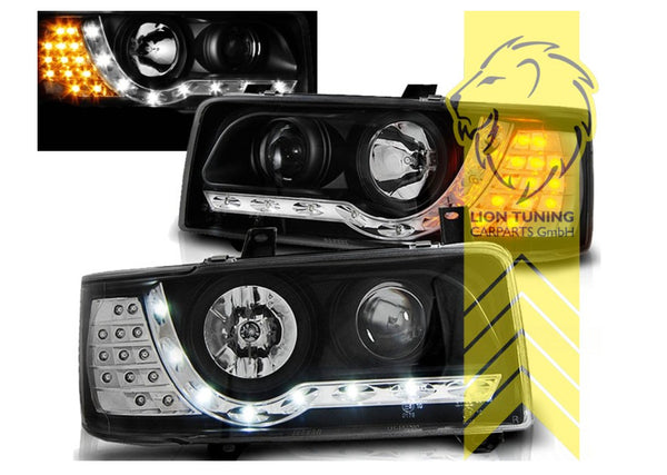 LT LED DRL Lightbar Headlights VW T4 Bus Transporter Van Caravelle 90-03 LHD