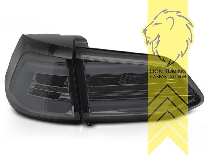 LT Pair LED DRL Lightbar REAR LIGHTS Tail VW Golf 7 BA5 13-17 smoke LHD