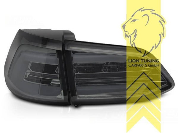 LT Pair LED DRL Lightbar REAR LIGHTS Tail VW Golf 7 BA5 13-17 smoke LHD