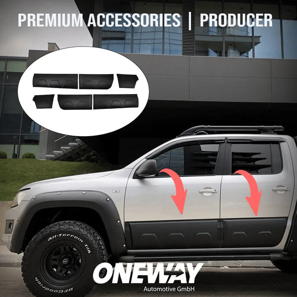 OW Body Cladding Styling Panels VW Amarok MK1-MK1 Facelift 10-22 6 Pcs ABS Black