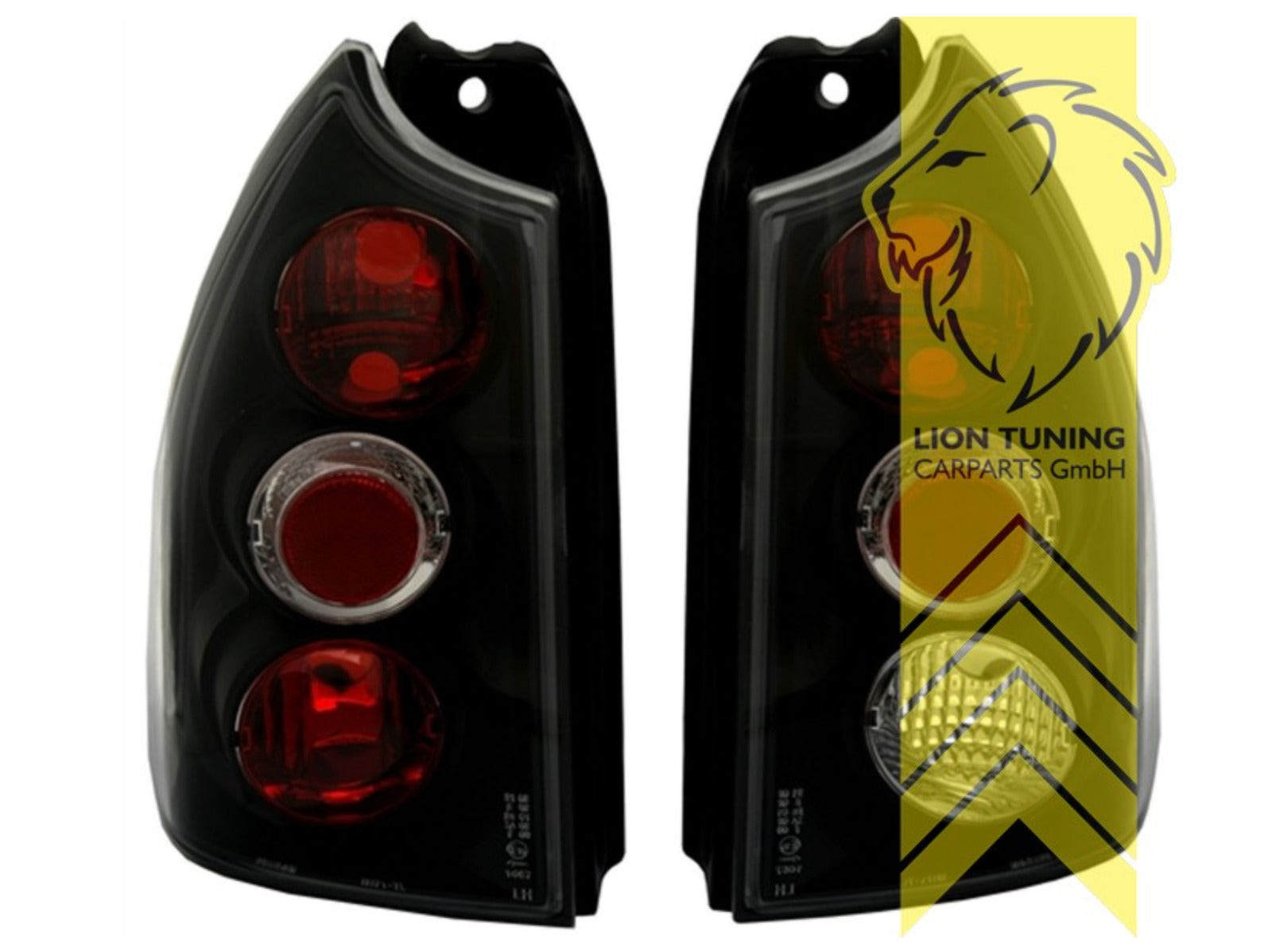 LT Pair Halogen Rear Lights Tail Lamps Peugeot 307 SW 3H 02-05 Break black LHD