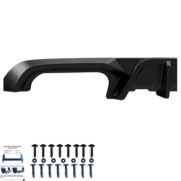 OW Rear Diffuser Valance VW Golf MK 7 R 13-16 Gloss Black ABS