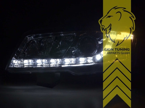 LT Pair LED DRL Lightbar Halo Ring Headlights Fiat Stilo 192 chrome 01-07 LHD