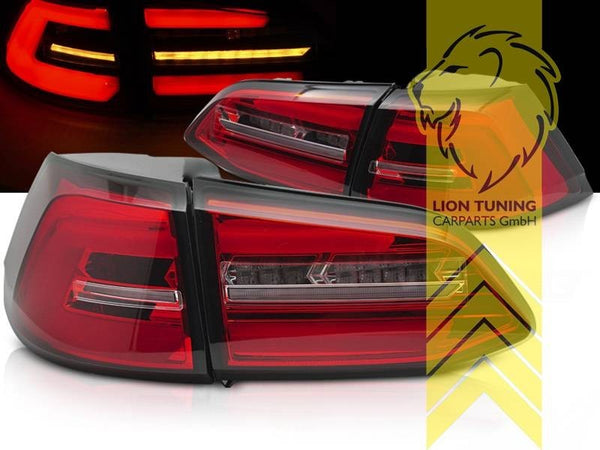 LT Pair LED DRL Lightbar REAR LIGHTS Tail VW Golf 7 Variant red clear 13-17 LHD
