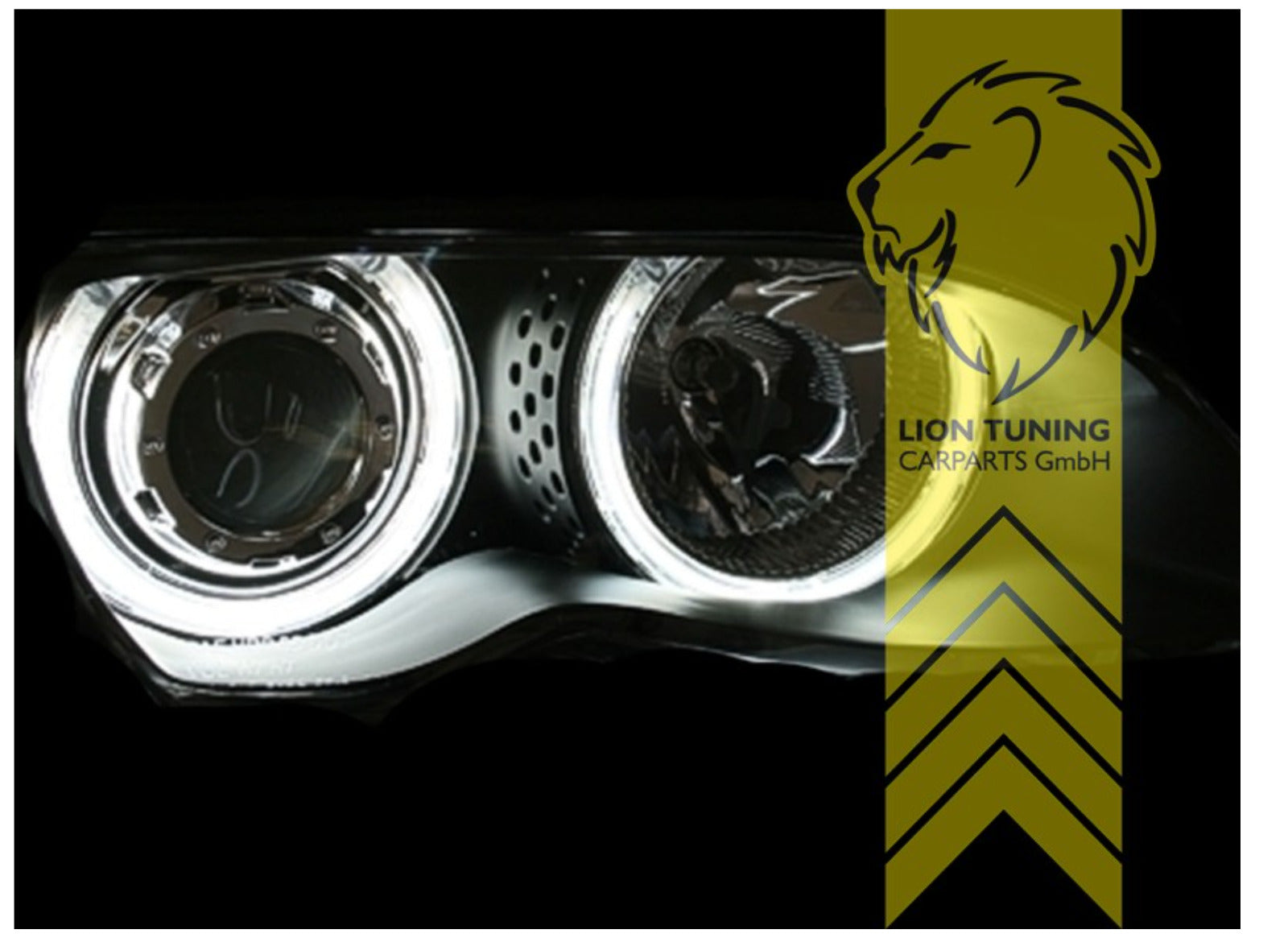 LT LED DRL CCFL Angel Eye headlights BMW 3-Series E46 Limo Touring 01-05 Chrome