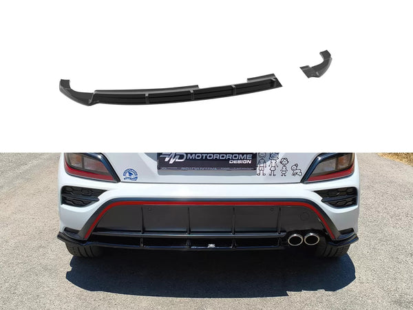 Motordrome Rear Diffusor Splitter Hyundai Kona Ν N-Line Mk1 Facelift Gloss Black