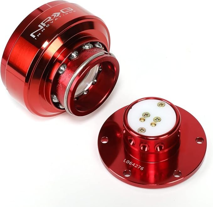 NRG Innovations SRK-200BK Red Quick Release Steering Wheel Boss Hub Univ