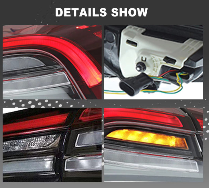 TYPY Pair LED DRL Lightbar REAR LIGHTS Maserati Ghibli 14-22 Red Clear LHD